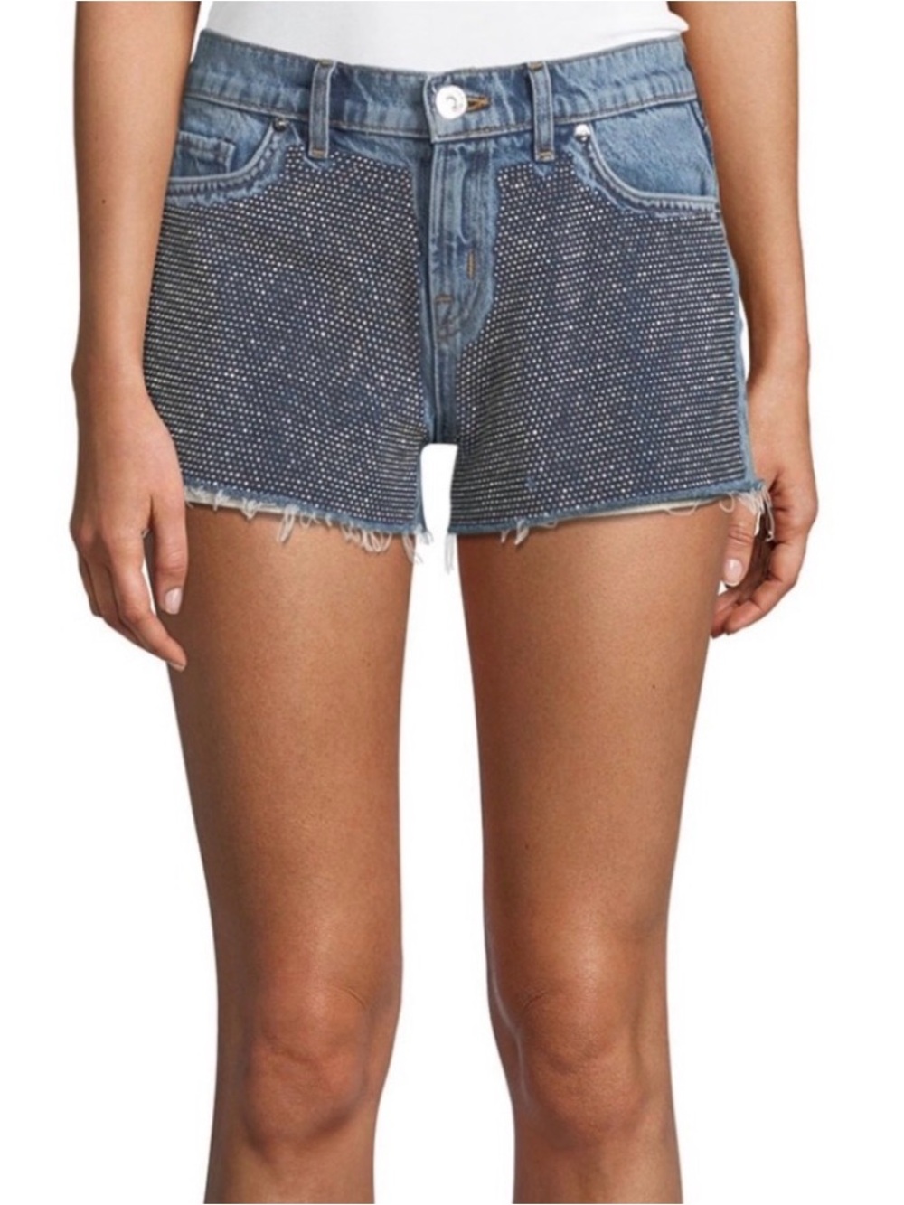 Hudson Studded Accent Denim Shorts
